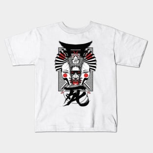 Japanese Samurai Demon Mask Kids T-Shirt